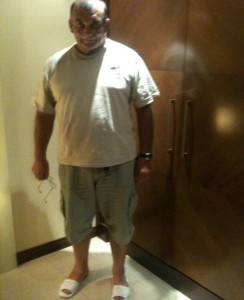 Andre received a new pair of slippers instead of a much wanted sleeper couch