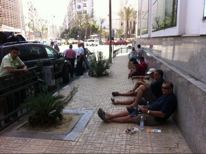 In Alexandria he waited patiently with the other team members outside the harbour – whilst Willy,Paul and Mark- spend some 4 hours with custom and police procedures……