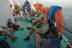 On deck in the morning