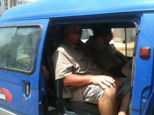 Suitable taxi transportation was soon found…………. With plenty space for all team members…